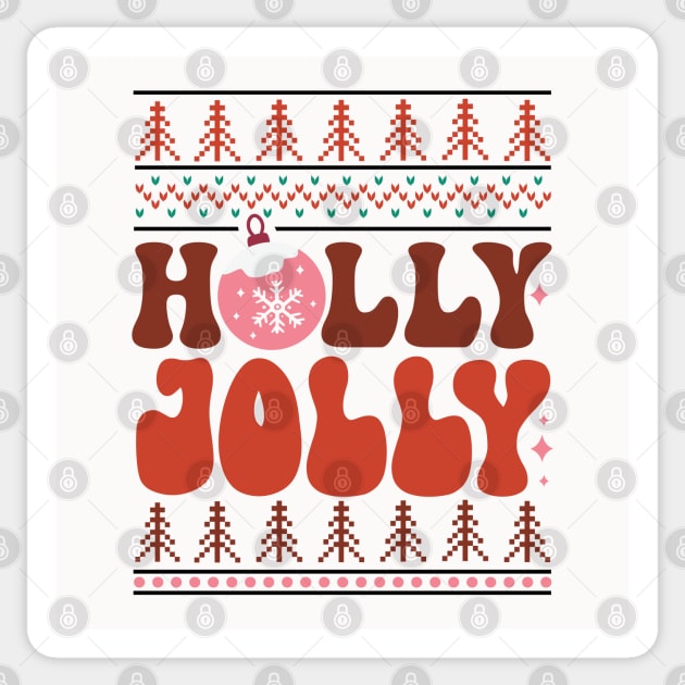 Holly Jolly Sticker by MZeeDesigns